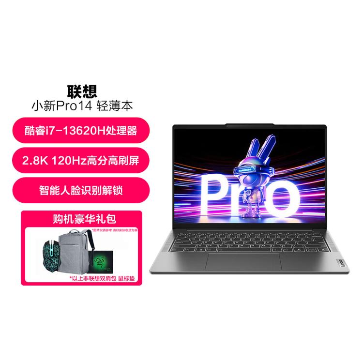 Lenovo 联想 小新Pro14 超轻薄商务办公设计学习游戏笔记本电脑 5498元