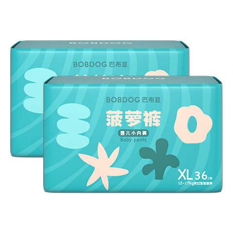 BoBDoG 巴布豆 新菠萝 宝宝拉拉裤 XL72片 54元（需买2件，需用券）