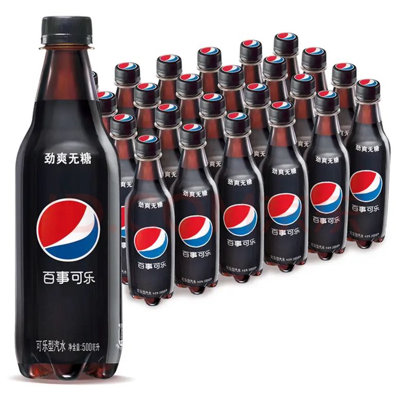 pepsi 百事 可乐 无糖 500ml*24瓶 22.9元（需买2件，需用券）