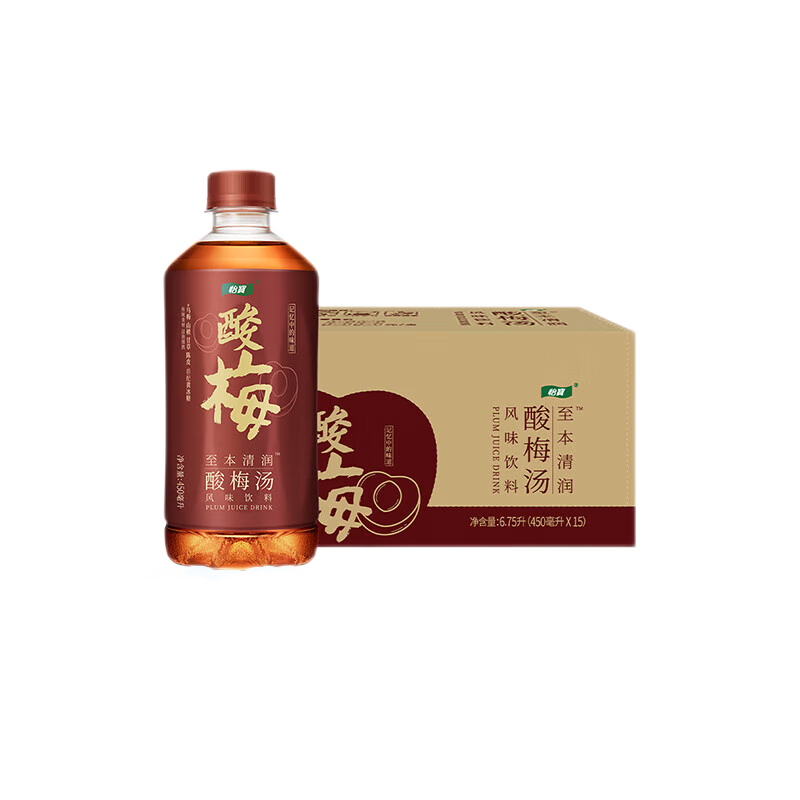 PLUS会员：Cestbon 怡宝 至本清润 酸梅汤 450ml*15瓶/整箱装*4件 102.98元包邮（双