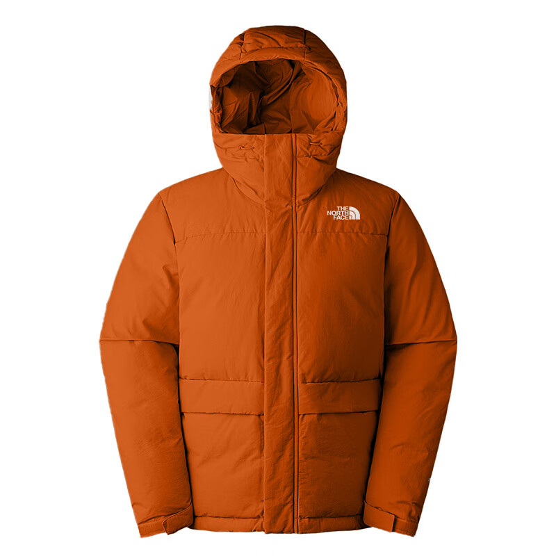 THE NORTH FACE 北面 羽绒服男户外700蓬鹅绒高蓬保暖外套81SF 橘色/1I0 XXL 1I0/棕色