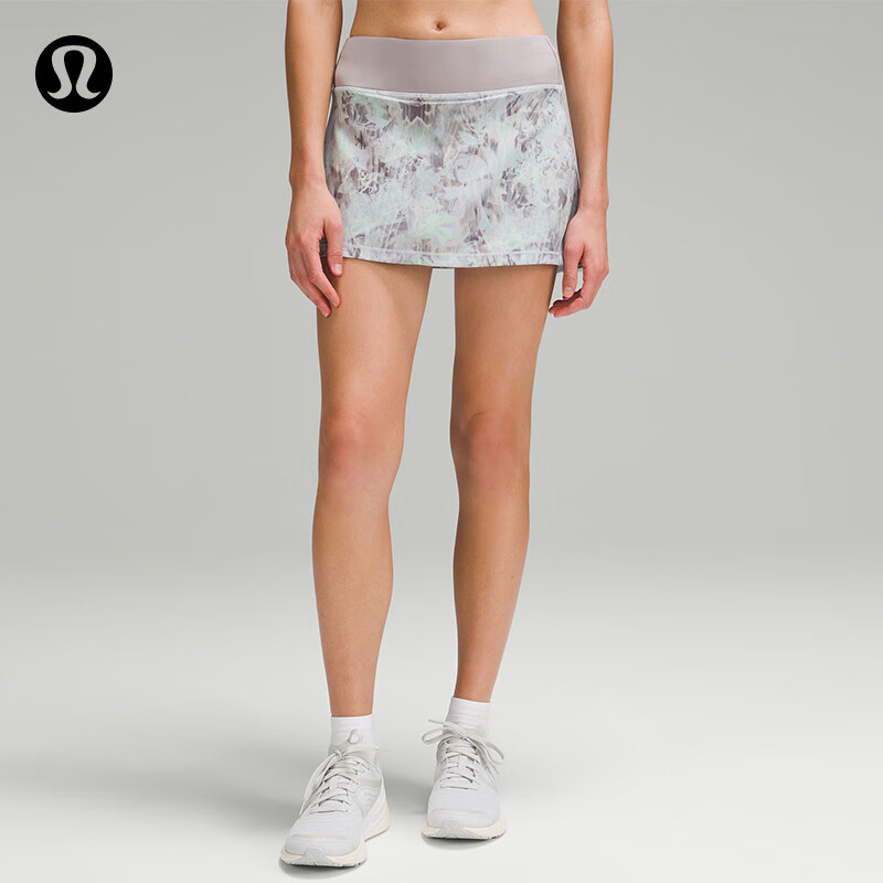 lululemon丨Pace Rival 女士运动中腰短裙 网球裙 LW8ABER 多混色/毛灰色 2 370元（需