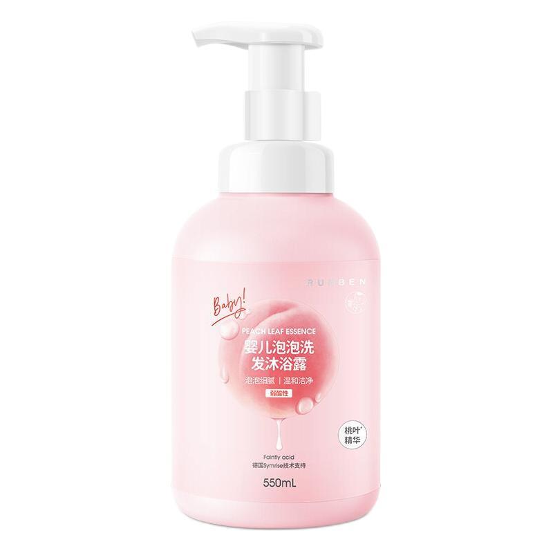 RUNBEN 润本 桃叶精华系列 婴儿泡泡洗发沐浴露 550ml 19.9元（需用券）