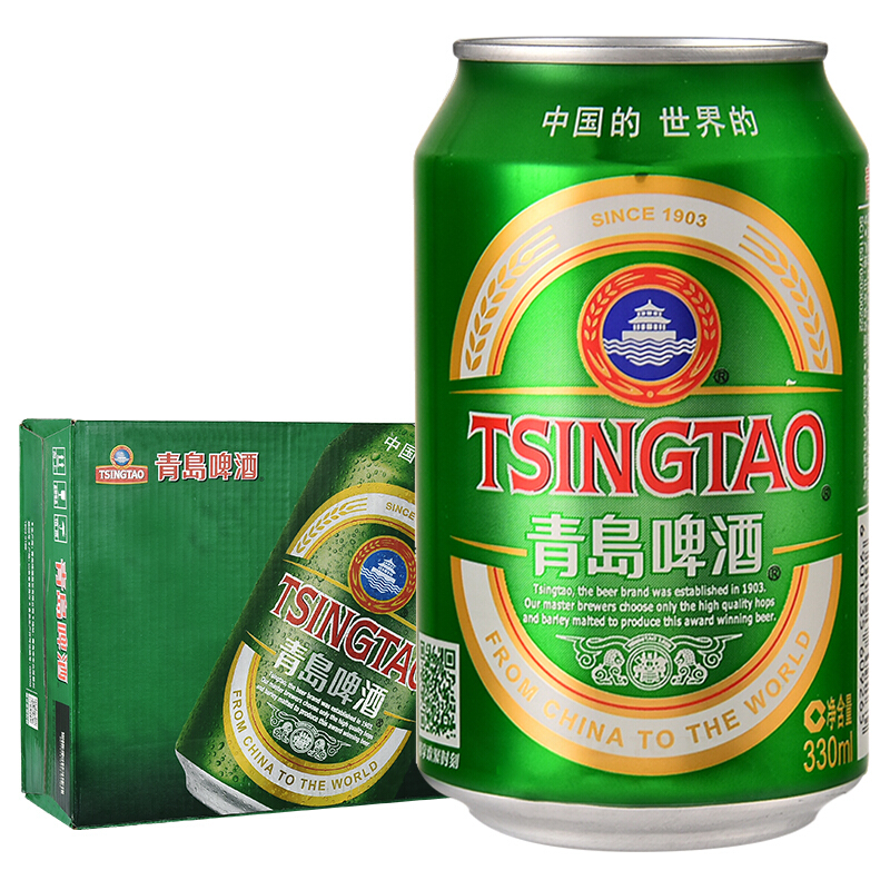 TSINGTAO 青岛啤酒 经典11度 麦香醇厚啤酒整箱 330mL 24罐 81.19元（需用券）