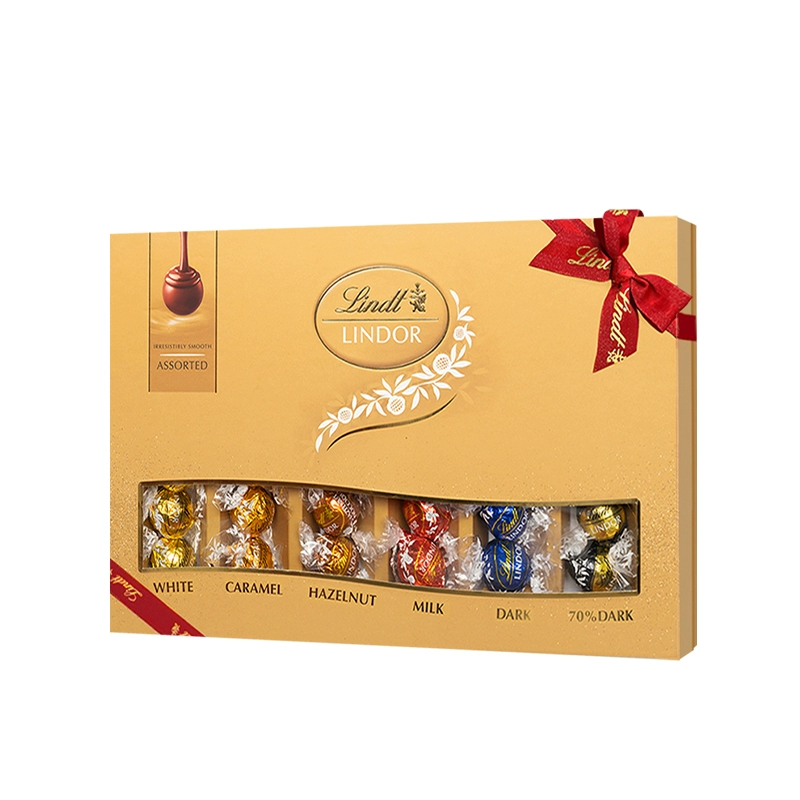 Lindt 瑞士莲 软心牛奶黑巧克力 30粒 371g 蛇年礼盒装 ￥185