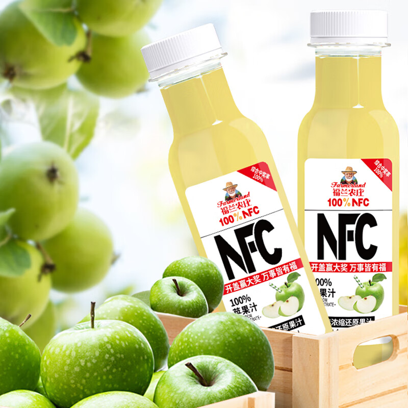 Farmerland 福兰农庄 NFC100%苹果汁 300mL*6瓶 ￥18.94