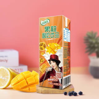 伊利 优酸乳果粒酸奶饮品饮料(草莓 黄桃 芒果)245g*24盒/箱(礼盒装)