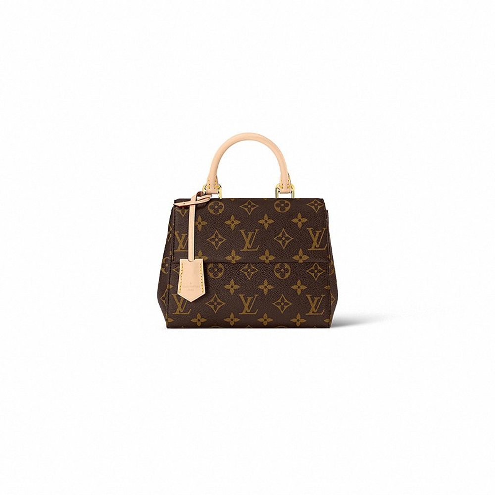 LOUIS VUITTON 路易威登 欧洲直邮LouisVuitton/路易威登Cluny女士帆布迷你老花单肩