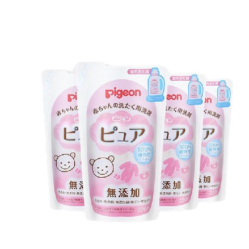 Pigeon 贝亲 宝宝洗衣液补充替换装 720ml*4 61.55元