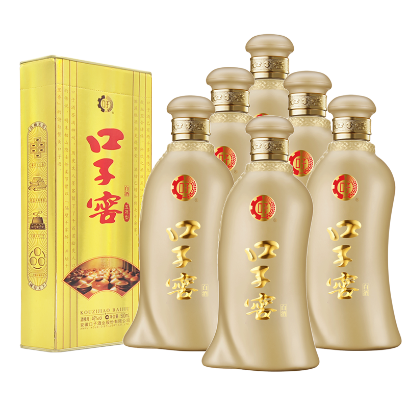 口子窖白酒 5年型 46度 500mL 6瓶 含3个礼袋 635.95元（需领券）