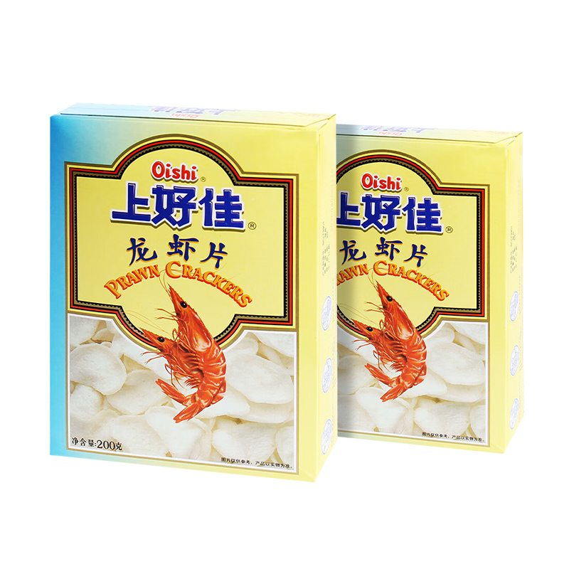 Oishi 上好佳 龙虾片200g*2盒需油炸童年怀旧小吃零食休闲追剧聚会DIY 9.41元