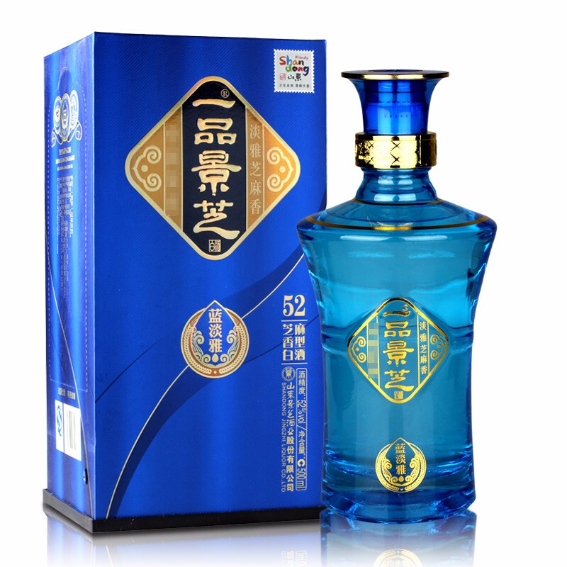 景芝 一品景芝 蓝淡雅 52%vol 芝麻香型白酒 110元