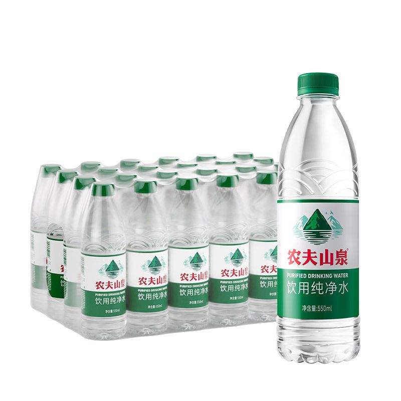 农夫山泉 纯净水550ml*24瓶 塑膜装 23.49元