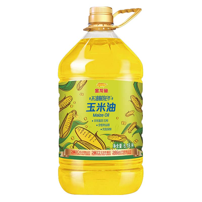 金龙鱼 不油腻轻年 非转基因玉米油 6.18L 55.34元