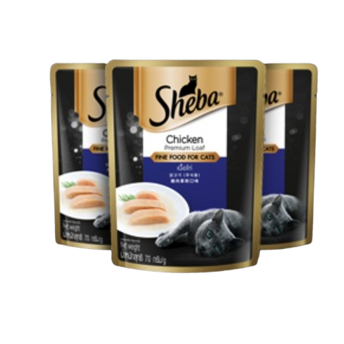 Sheba 希宝 成猫零食鸡肉口味慕斯猫湿粮软包罐头70g*24包 77.49元（需用券）