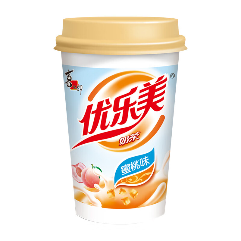 优乐美 椰果奶茶蜜桃味1杯 1.7元（需用券）