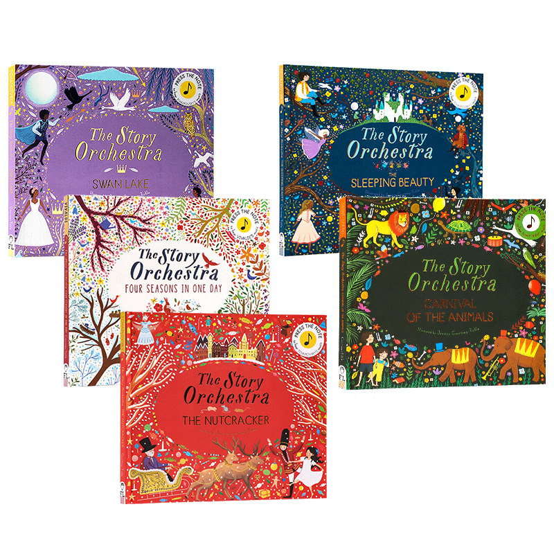 古典音乐故事绘本5册 英文原版音乐发声书英语 344.64元（需用券）