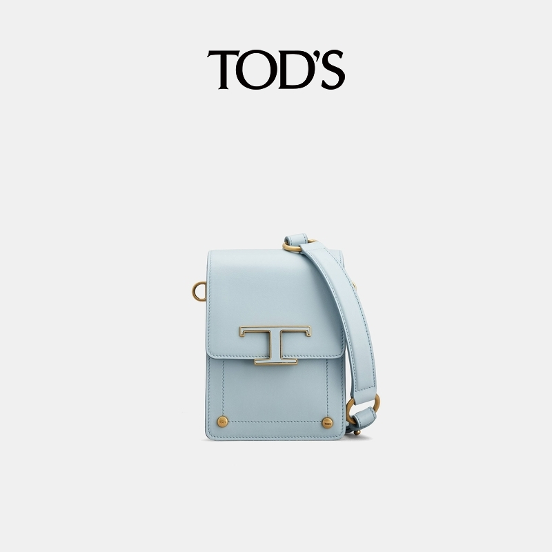 TOD'S 托德斯 官方正品女士TIMELESS大T扣迷你皮革手机包斜挎女包 9540元