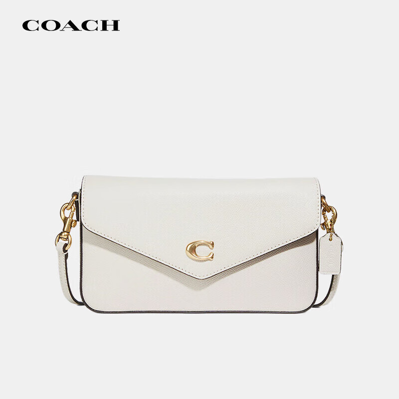 COACH 蔻驰 女士专柜款小号单肩斜挎包白色牛皮革C8439B4HA ￥1094.55