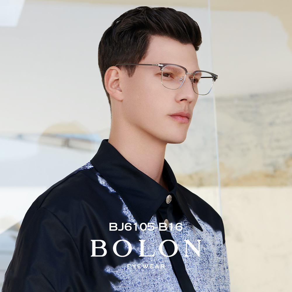 BOLON 暴龙 眼镜2023新品近视眼镜框男眉框半框眼镜架女BJ6105 538元（需用券）