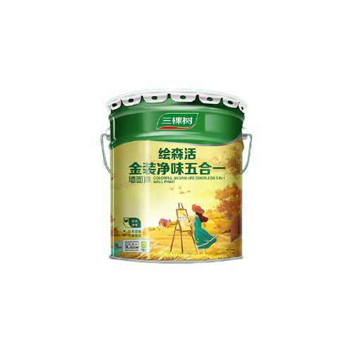 3Trees 三棵树 绘森净味五合一墙面漆 18L 387.19元（需用券）