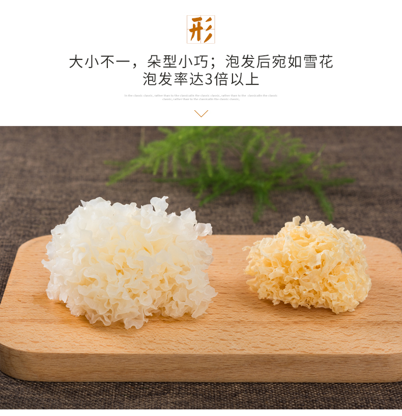 菌益椴木小银耳特级古田银耳80g