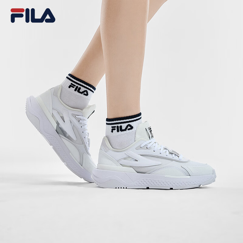 FILA 斐乐 女鞋PIONIERE摩登运动鞋2024夏季休闲鞋跑步鞋 斐乐白/明亮白-WB 40 920