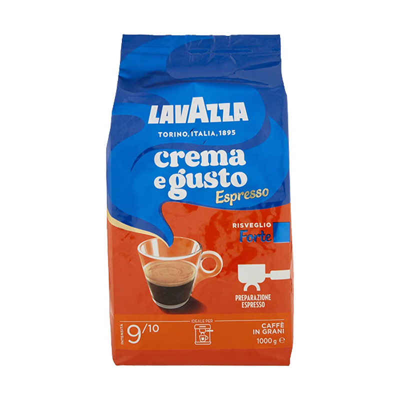 PLUS会员：LAVAZZA 拉瓦萨 意大利 金牌质量福特咖啡豆1kg 中烘黑咖啡 中烘-福