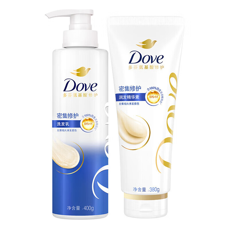 Dove 多芬 洗发水护发素套装 密集修护 400g+380g *2件 43.3元 包邮（折21.65元/件