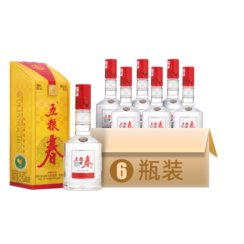 川酒消费券：五粮春 45%vol 浓香型白酒 250mL* 6瓶 整箱装 404.71元（需用券）