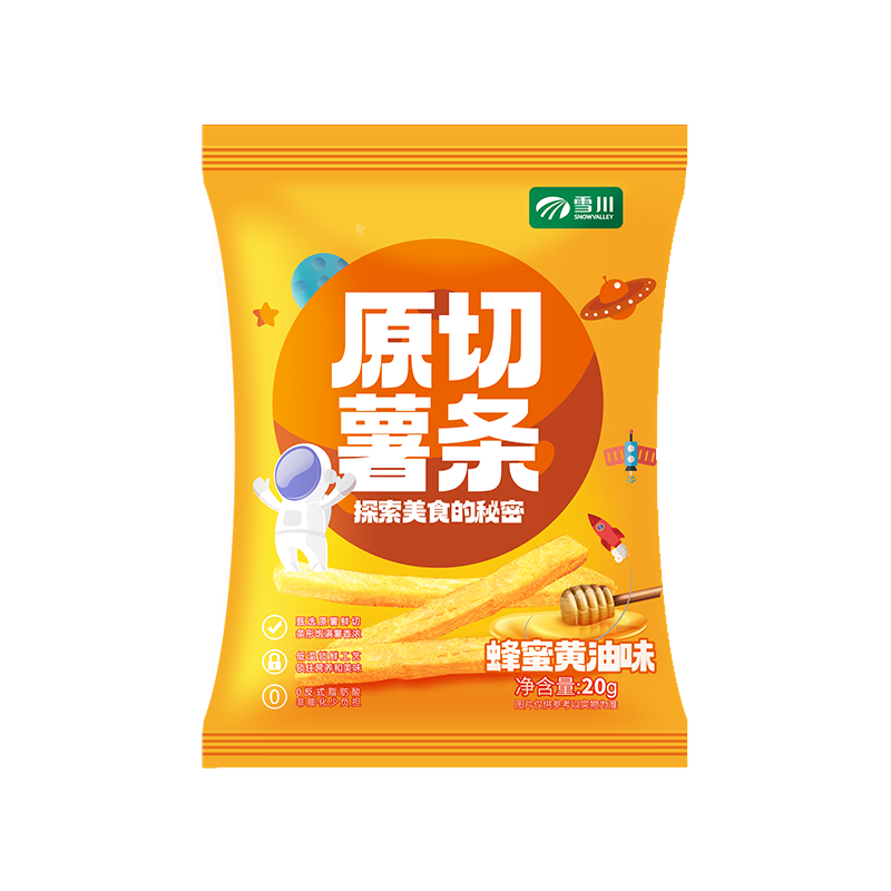 Snow Valley 雪川食品 原切薯条零食薯片非膨化食品休闲办公小吃20g/袋 蜂蜜黄