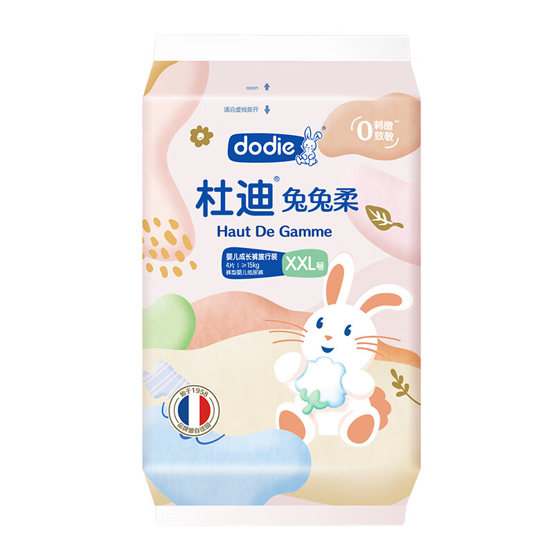 ​dodie 杜迪 DODIE杜迪小柔裤兔兔柔拉拉裤XXL-4片装 5.85元（需用券）