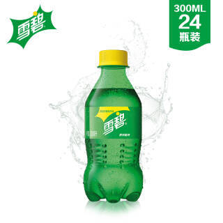 雪碧sprite 柠檬味 汽水 碳酸饮料 300ml*24瓶 整箱装