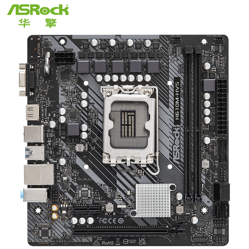 asrock华擎h610mhvs主板内存ddr4cpug740012400intelh610lga1700499元