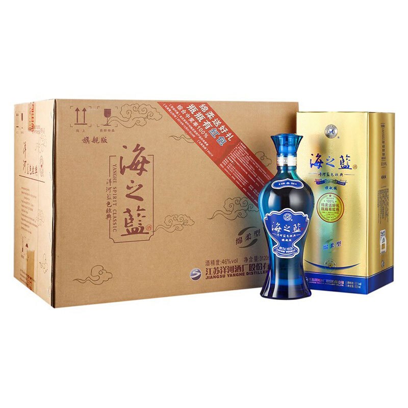 YANGHE 洋河 蓝色经典 海之蓝 46度 520ml*6瓶 821.1元