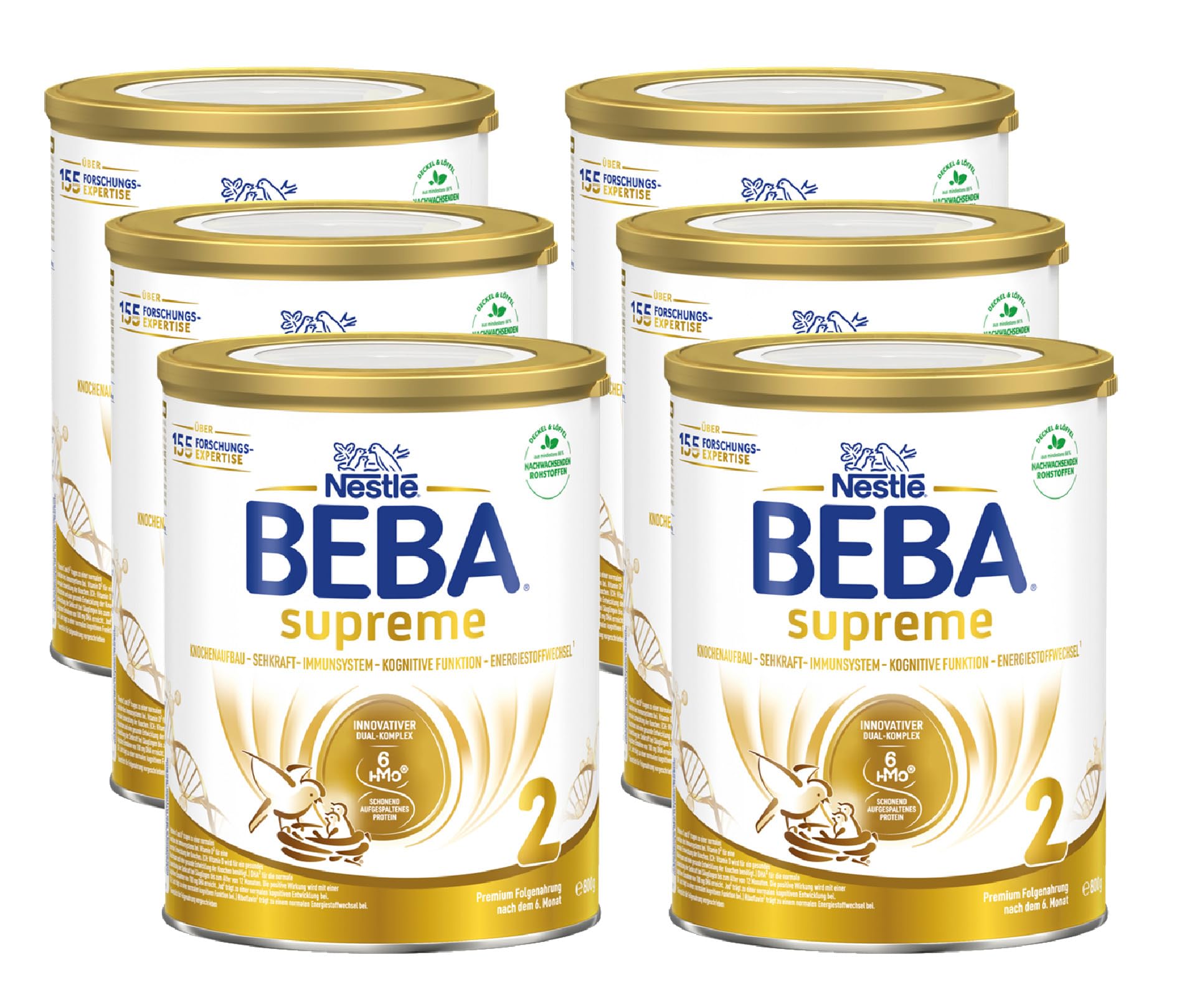 Nestlé 雀巢 BEBA雀巢贝巴 SUPREME 2段婴儿奶粉 ,6袋(6 x 800g) 1370.22元