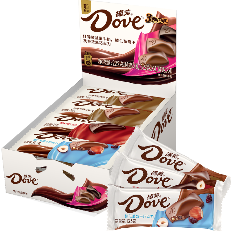 Dove 德芙 什锦巧克力 222g ￥15.11