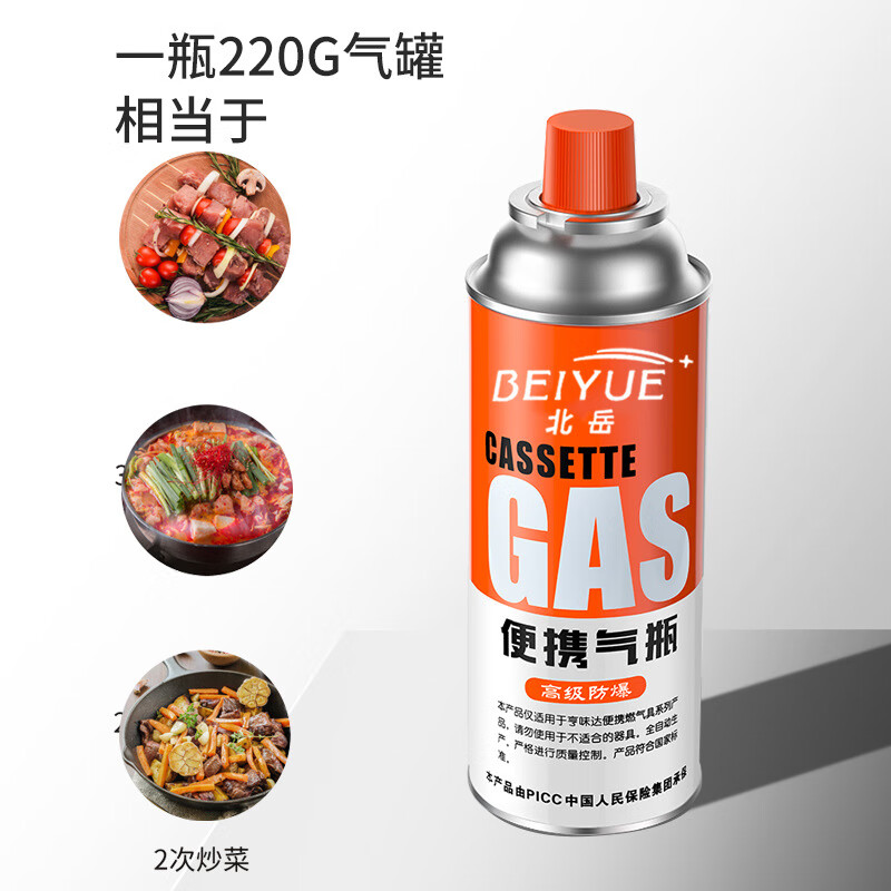 北岳 户外小气罐 220g*4瓶 17.8元（需用券）