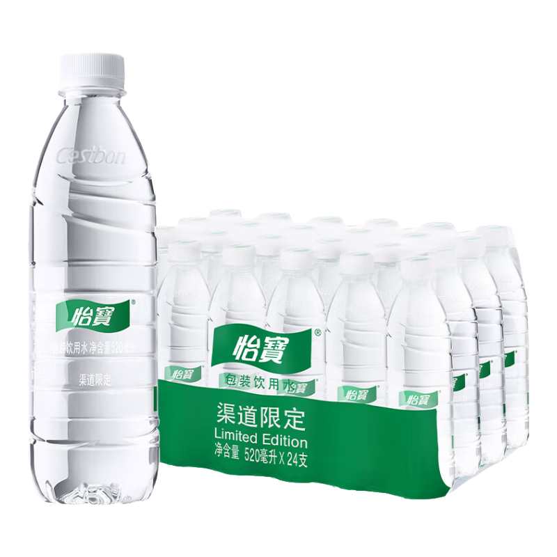 plus会员、概率劵：怡宝包装饮用水520ml*24瓶[彩膜]*6件 137.16元（合22.86元/件