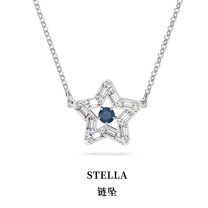 PLUS会员：施华洛世奇 STELLA许愿星项链 镀白金色 5639186 355.5元包邮（双重优