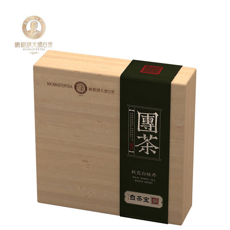 梅相靖 大师白茶团茶枞荒一级白牡丹茶饼2020年福鼎白茶送礼礼盒装150g 338元