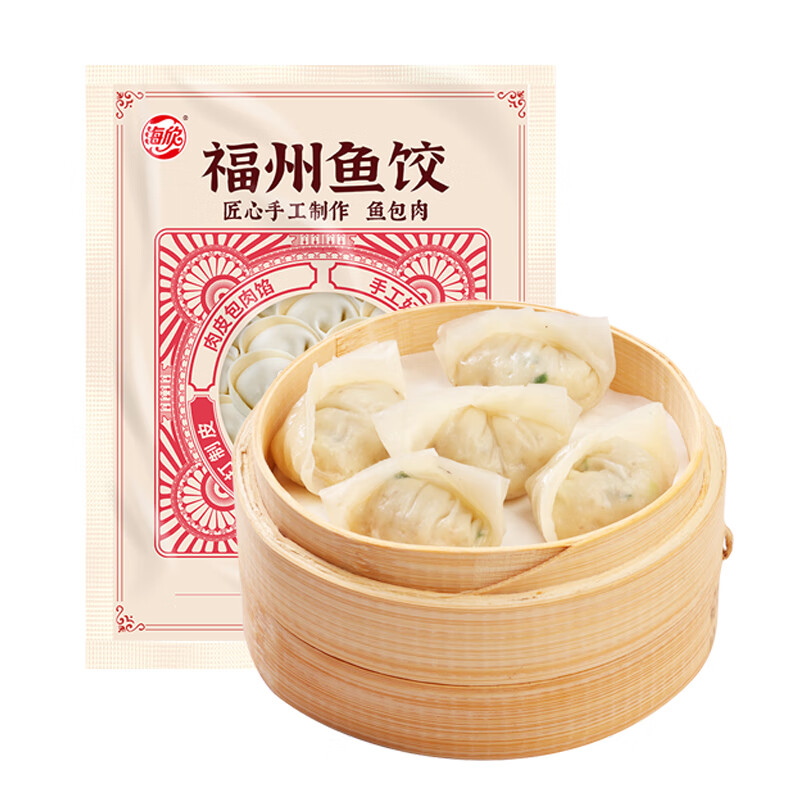 HAIXIN 海欣 手工福州鱼饺300g鱼皮饺 馅≥80%肉燕福州特色小吃速食火锅食材 7.