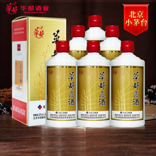 京东plus会员:华都匠酒 一帆风顺 53度酱香型白酒 北京小茅台 500ml*6