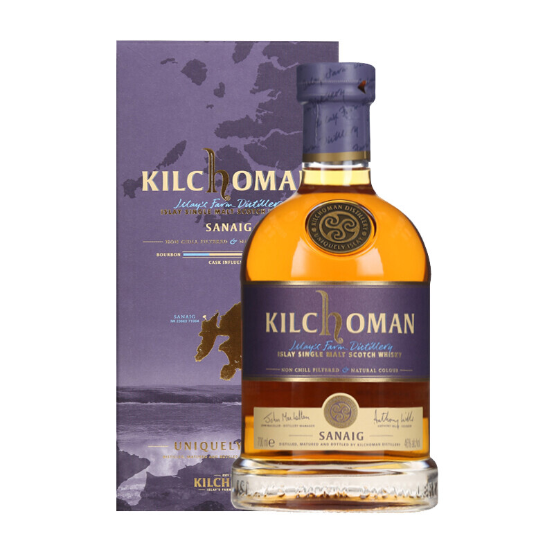 Kilchoman 齐侯门 塞纳滩 单一麦芽 苏格兰威士忌 46%vol 700ml 355元（需用券）