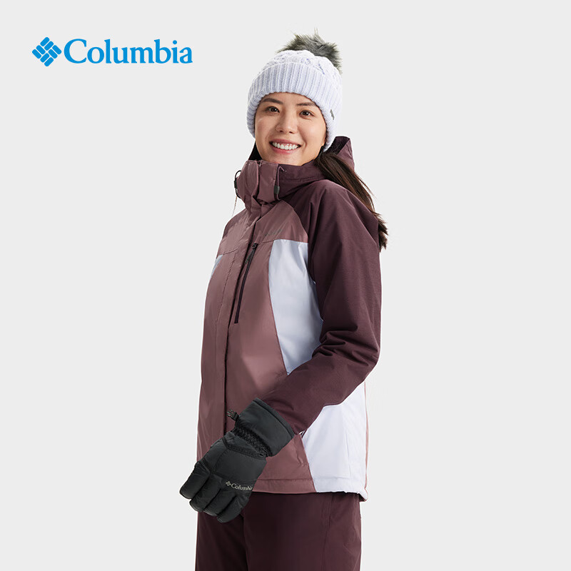 PLUS会员：Columbia 哥伦比亚 女款银点防水夹棉滑雪服冲锋衣 WK6750 841.01元（需