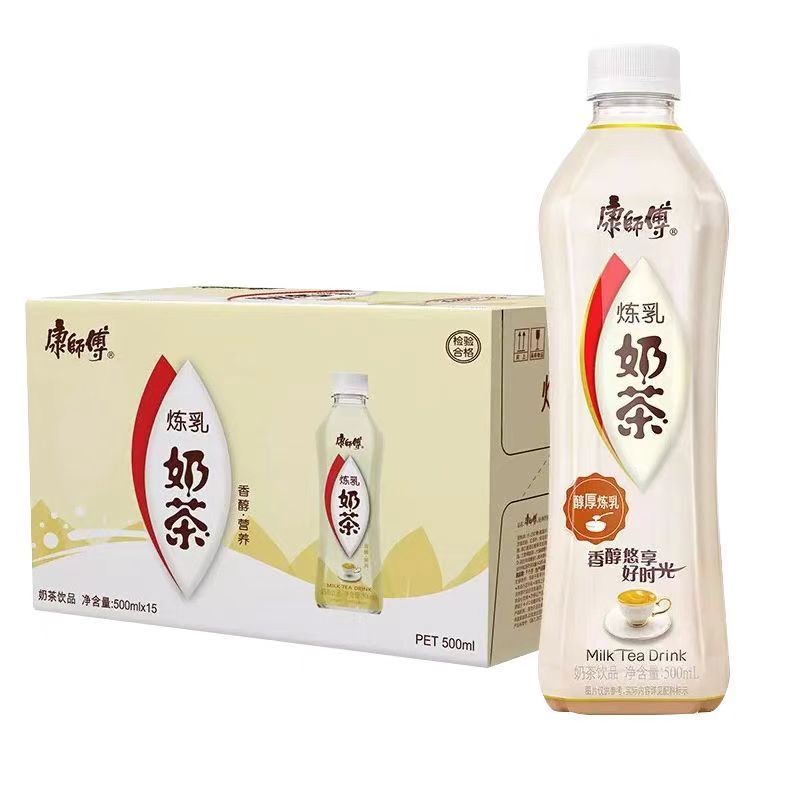 百亿补贴：康师傅 炼乳奶茶500ml*15瓶整箱批发多省包邮 36.3元（多人团）