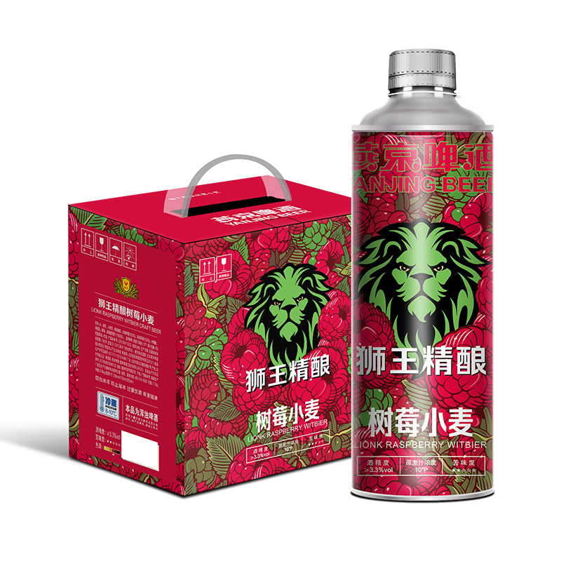 LION 狮王 燕京狮王精酿单瓶装树莓果味比利时小麦啤临期啤酒 29.85元