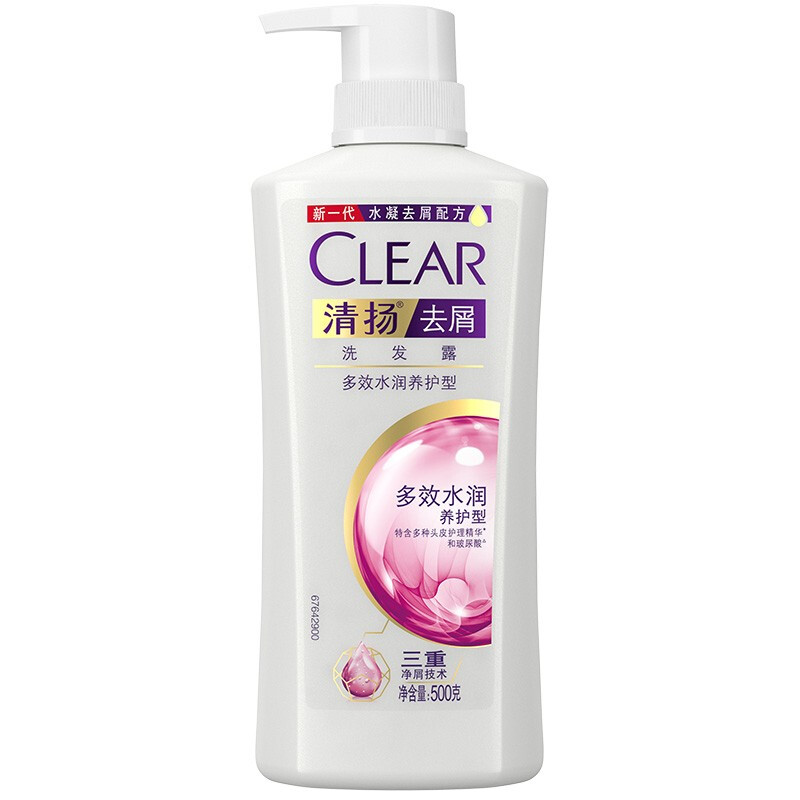 CLEAR 清扬 去屑洗发露 多效水润养护型 500g 33.76元