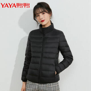 yaya鸭鸭羽绒服女士短款羽绒服dsd06a0060黑色l179元