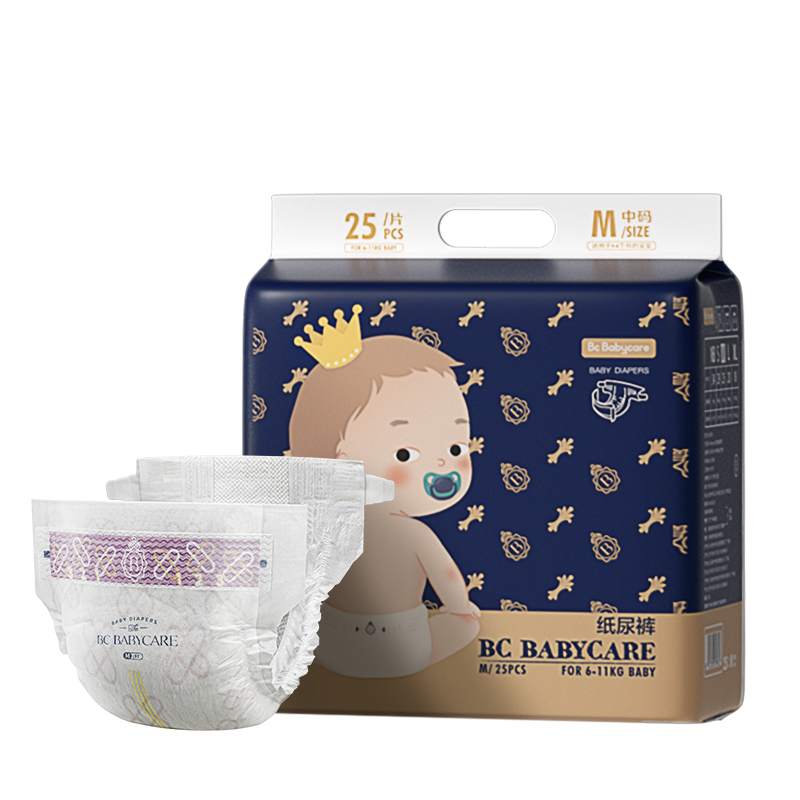 plus：bc babycare 纸尿裤 -M【25片】6-11KG*4件 125.2元（合31.3元/件）